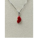 Collana argento con ciondolo bocca