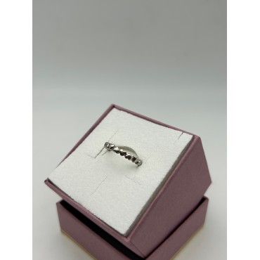 Anello con cuori in argento