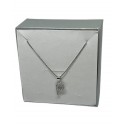 Collana con ciondolo lettera P argento&zirconi