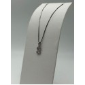 Collana con ciondolo lettera S argento e zirconi