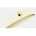 anello in argento 925 con centrale ovale blu e cornice di zirconi