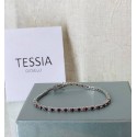 Bracciale tennis con zirconi bianco e rosso 2mm