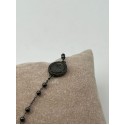 Bracciale Rosario in Argento 925 Rutenio con Madonna e Croce