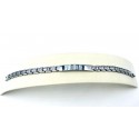 Bracciale Uomo Acciaio con targa maglie ad incastro effetto rigato