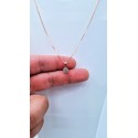 Parure collana e orecchini punti luce tondi con pavè a cornice in argento rosa