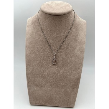 Collana con Madonna miracolosa argento