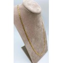 Collana argento dorato maglie 3 1 mis55