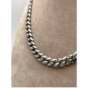 Collana Catena Maglia Groumette Piatta in Acciaio 60 cm