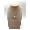 Collana Maglia Forzatina con Pendente Goccia in Argento 925