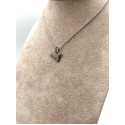 Collana Maglia Forzatina con Pendente Sicilia Incisa in Acciaio 1,5 cm