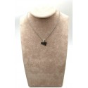 Collana Maglia Forzatina con Pendente Sicilia Incisa in Acciaio 1,5 cm