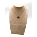 Collana Maglia Forzatina con Pendente Sicilia Incisa in Acciaio dorato 1,5 cm