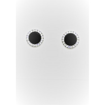 Orecchini rotondi zirconati cm1