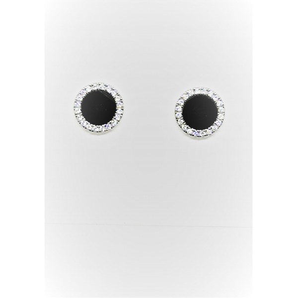 Orecchini rotondi zirconati cm1