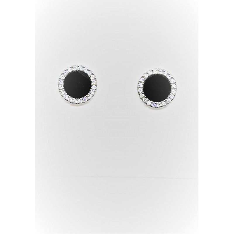 Orecchini pendenti a forma di cuore con orecchini a cerchio in argento 925 e cristallo a cuore, Argento