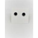 Orecchini rotondi zirconati cm1