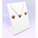 Parure in argento rosè apine smaltate con zirconi